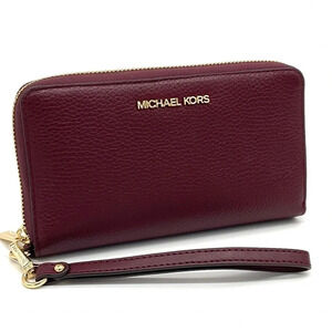 Michael Kors Large Flat Mf Phone Case Wallet Ruby Red